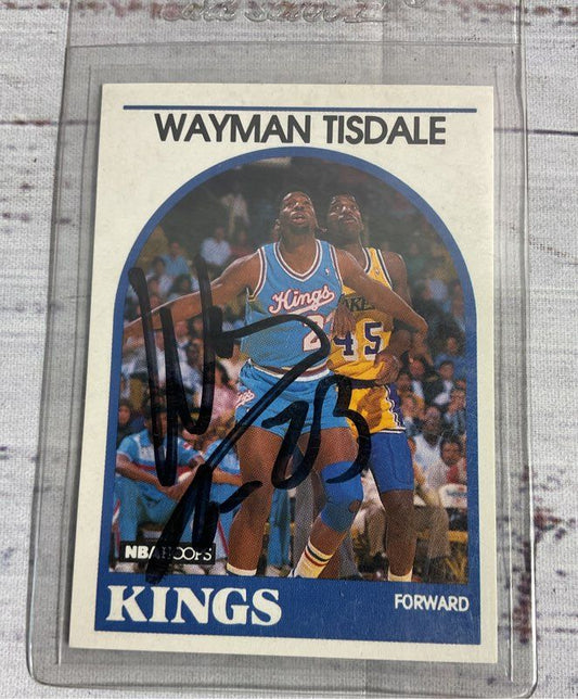 Vintage Wayman Tisdale Signed 1989 NBA Hoops #225 Trading Card