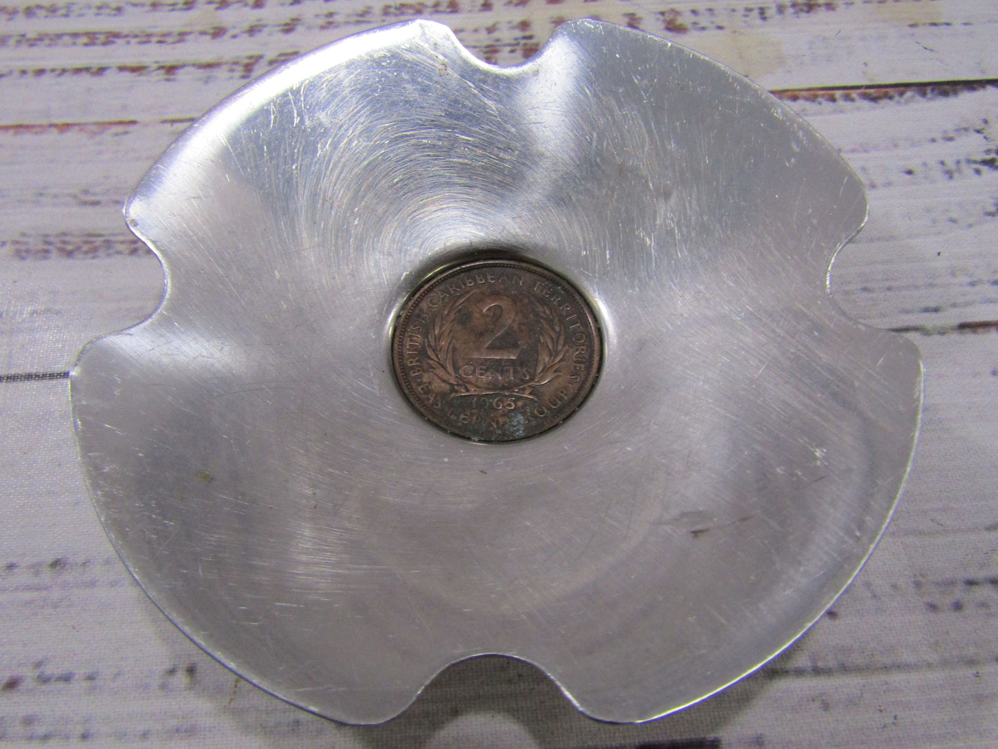 Old Hall British Caribbean Territories 2 Cent Trinket Bowl Made in England