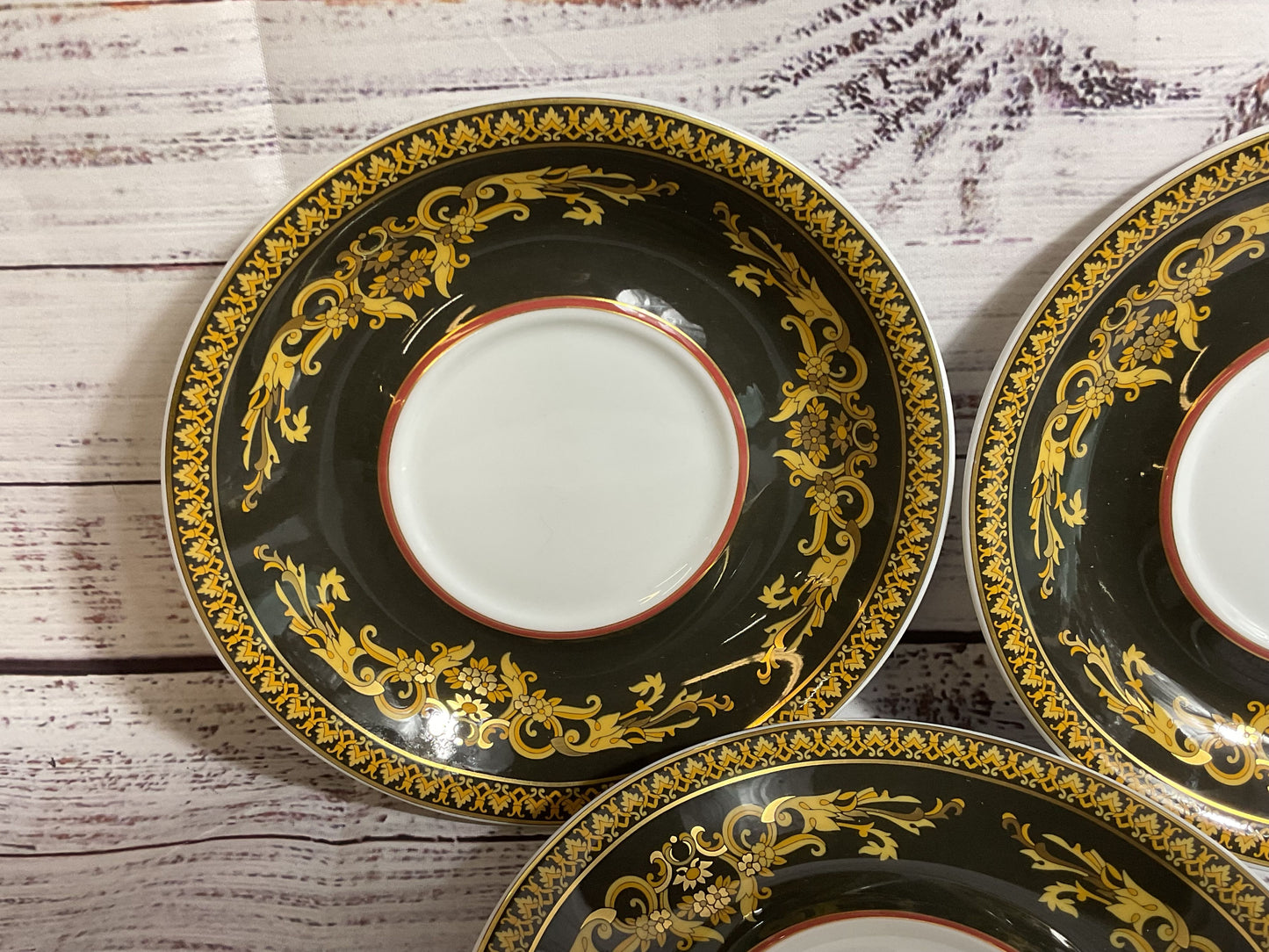 Set of 3 ROSENTHAL X VERSACE Paul Wunderlich Medusa Brown Saucer Plates- 6.25"