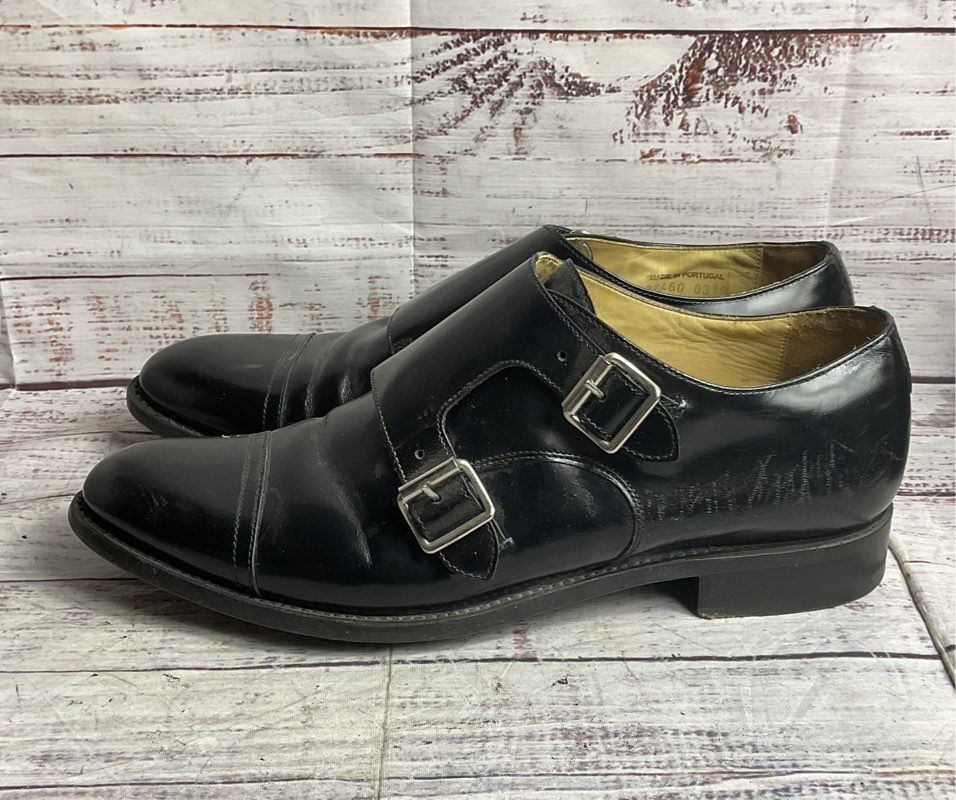 The Office of Angela Scott Leather Monk Strap Oxfords Black 40