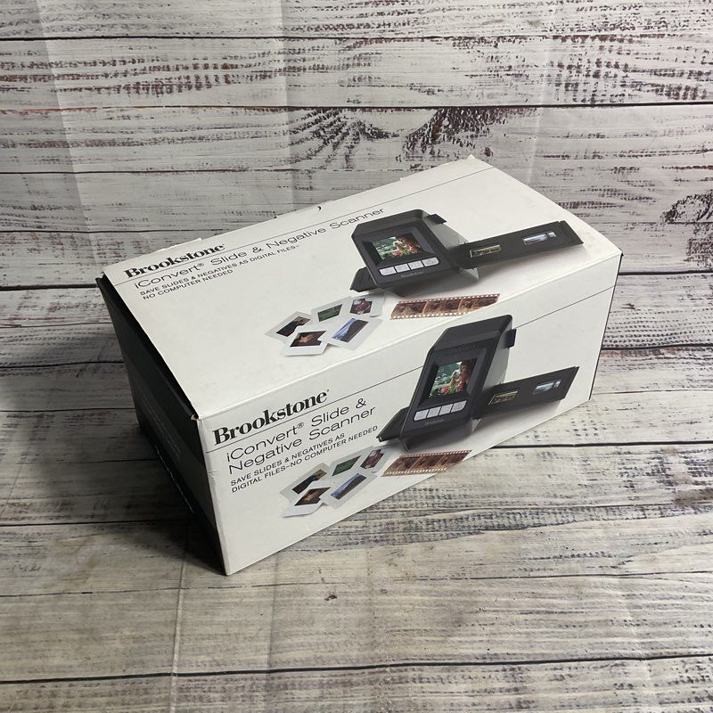 Brookstone iConvert Slide & Negative Scanner in Original Box *WORKS*
