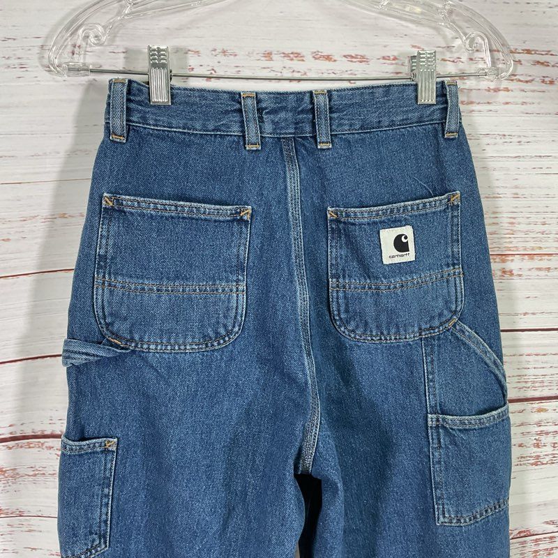 Carhartt WIP Work in Progress Double Knee Loose Tapered Barrel Jeans - Size 25