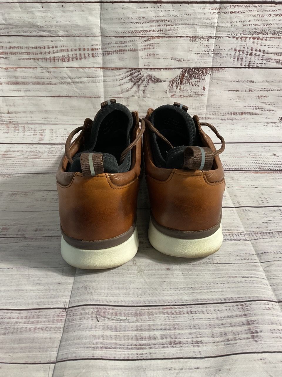 Johnston & Murphy Men's XC 4 Dual Width Sheepskin Brown Lace Up Shoes Size 13M