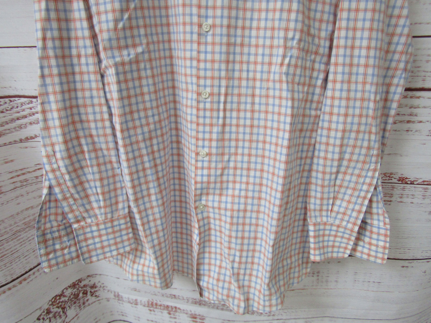 Hugo Boss Paeton Men's Plaid Long Sleeve Button Down Shirt Size 17.5