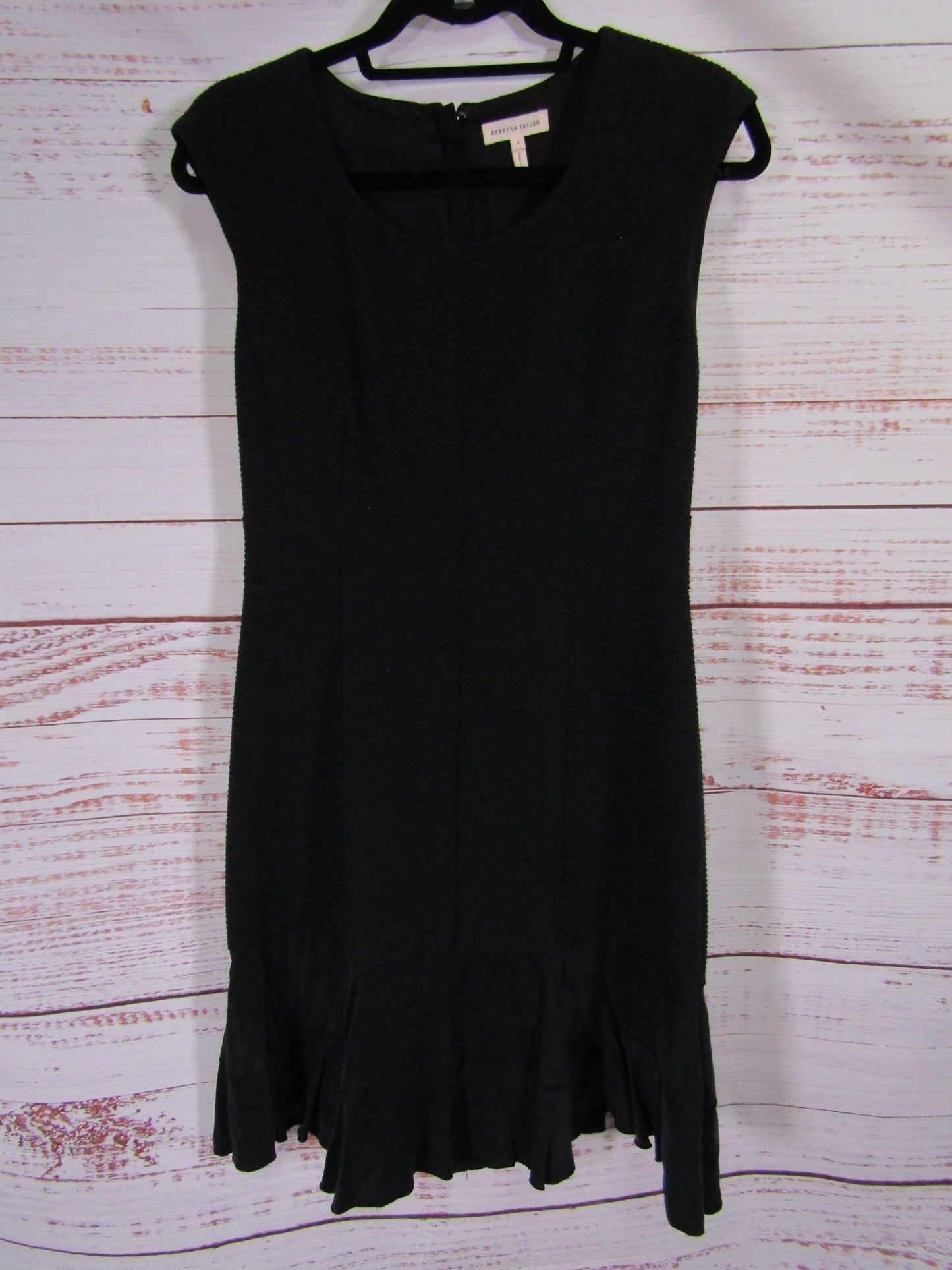 Rebecca Taylor Women's Black Sleeveless Sheath Dress Size 4