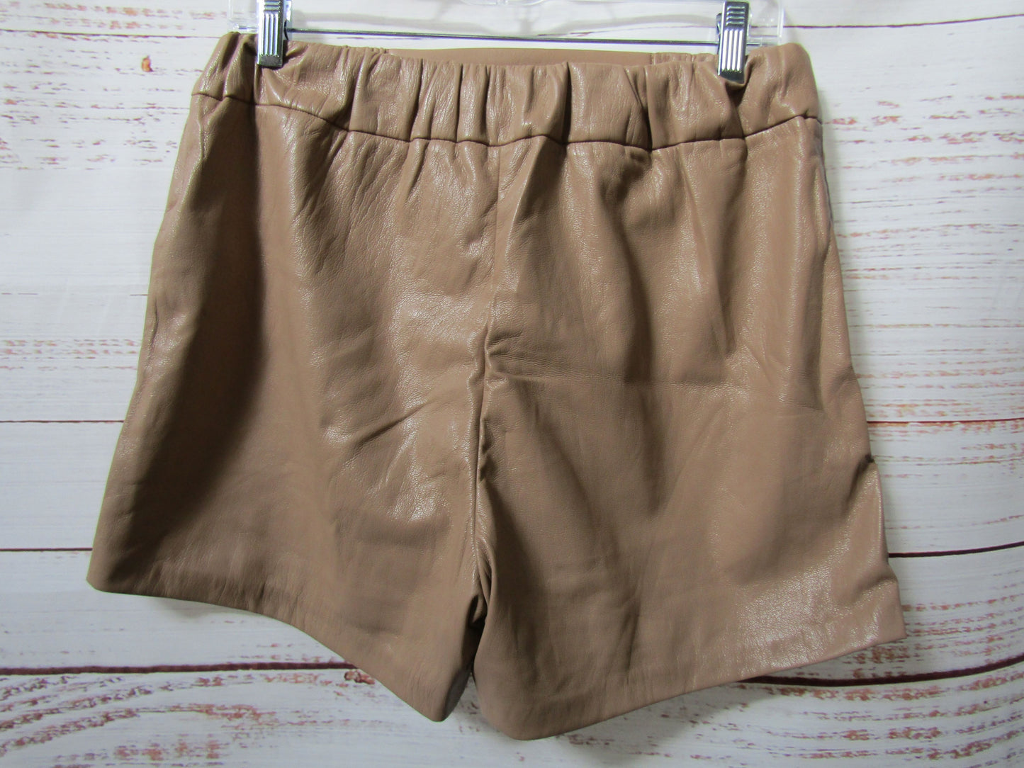 Anine Bing Koa Women's Brown Faux Leather Shorts Size M