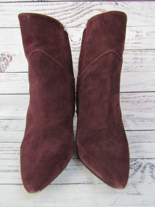 Iro Women's Wine Suede Ankle Boots Size 6 Made in Portugal