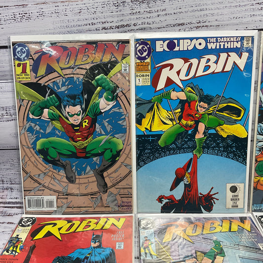 Robin , II, III Lot Of 14 Comic Books Holographic