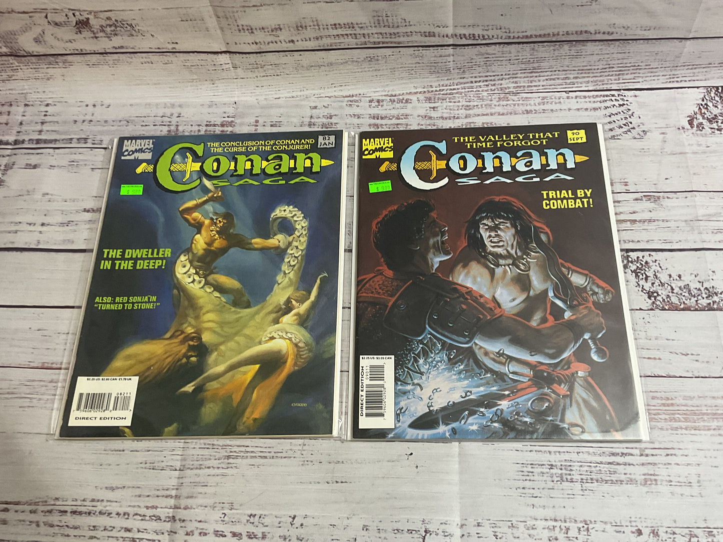 Lot Of 10 Conan Saga Comic Books