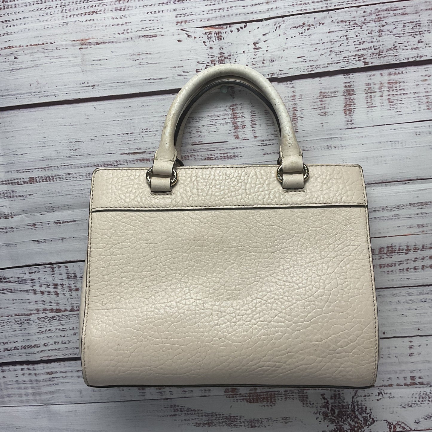 Kate Spade Warm Beige Leather Satchel/Top Handle Bag Purse
