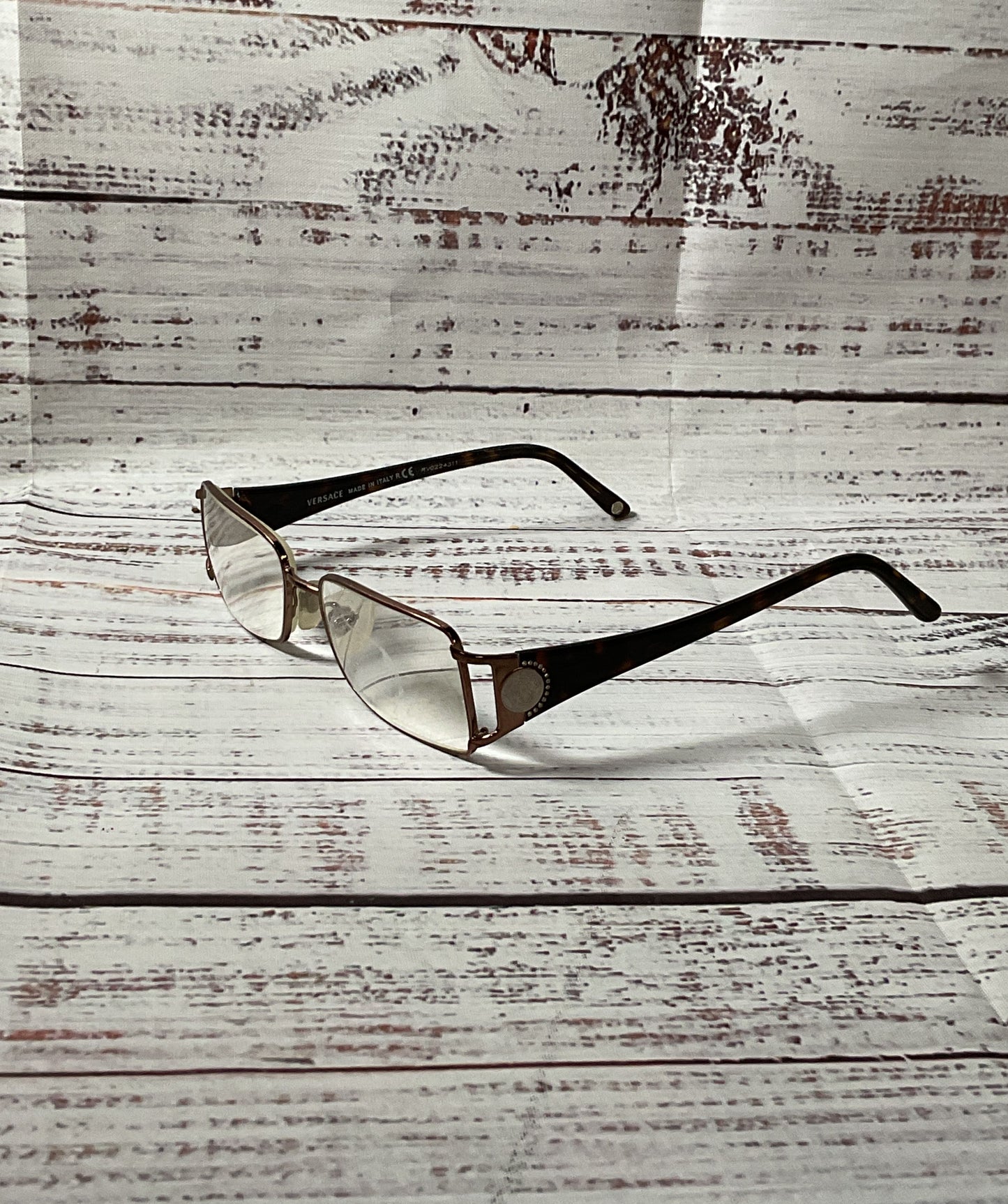 VERSACE MOD. 1142-B 1045 Tortoise Eyeglasses Frames Only Size 135 Italy