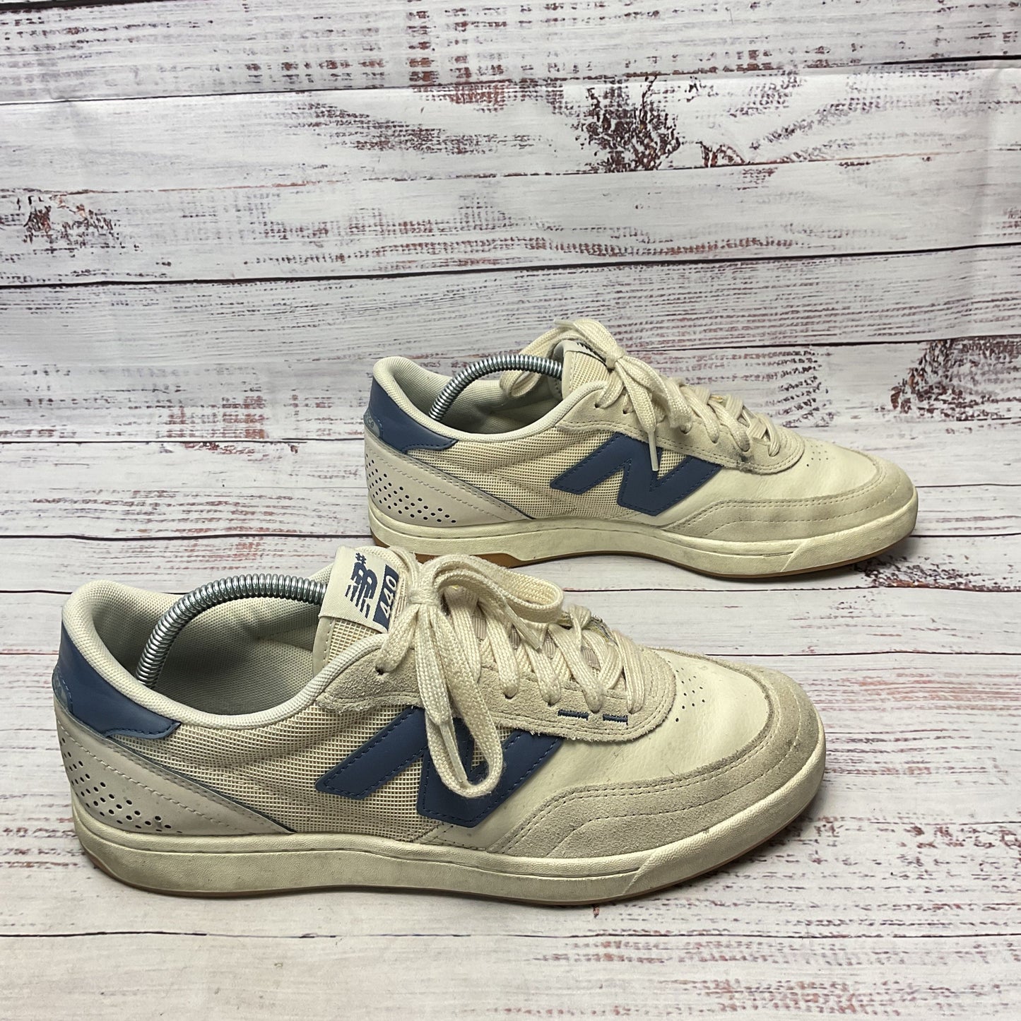 New Balance 440V2 White Indigo Blue Athletic Shoe Men Size 10