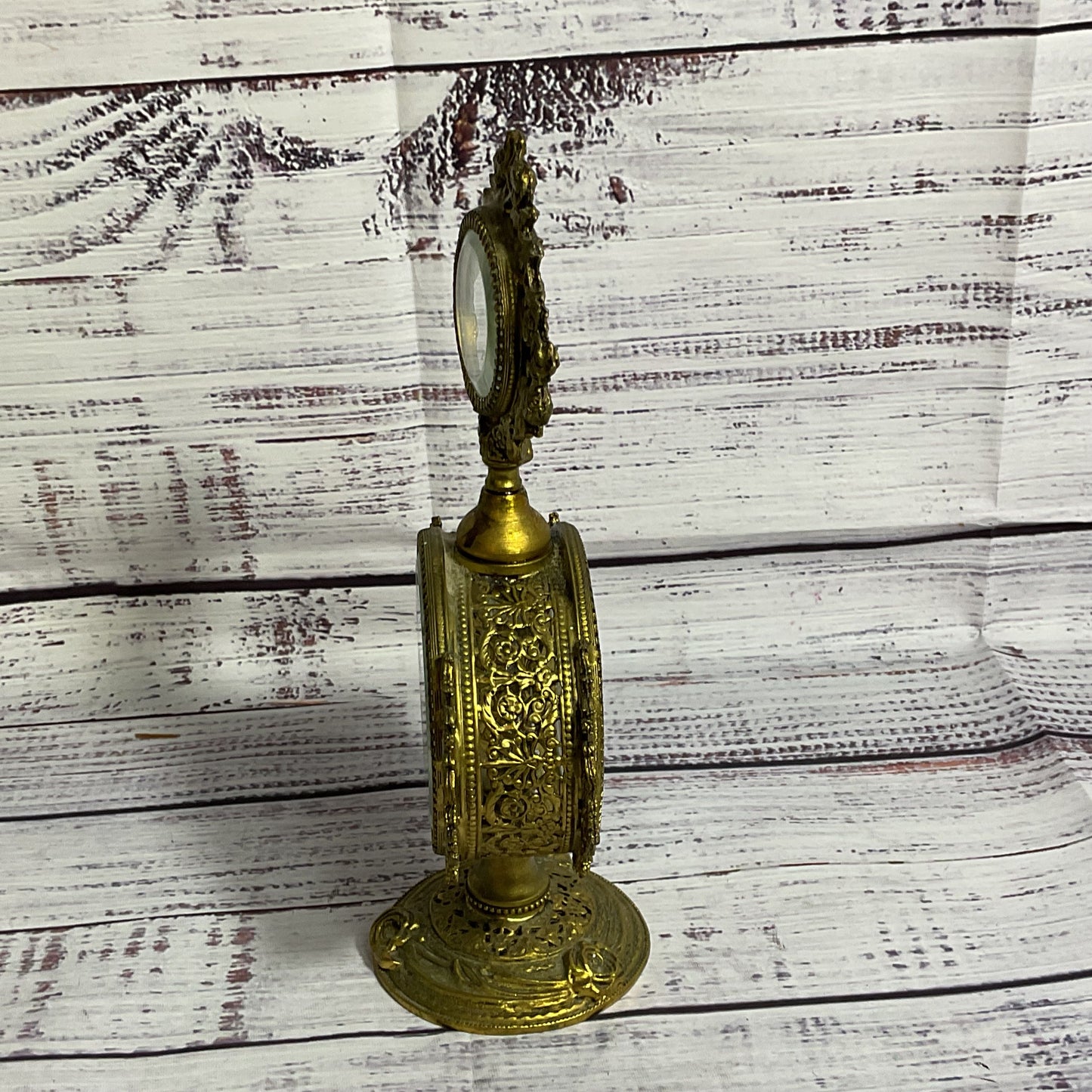 VTG./ANTIQUE MATSON?? Ormolu Filigree Perfume Bottle- 8"