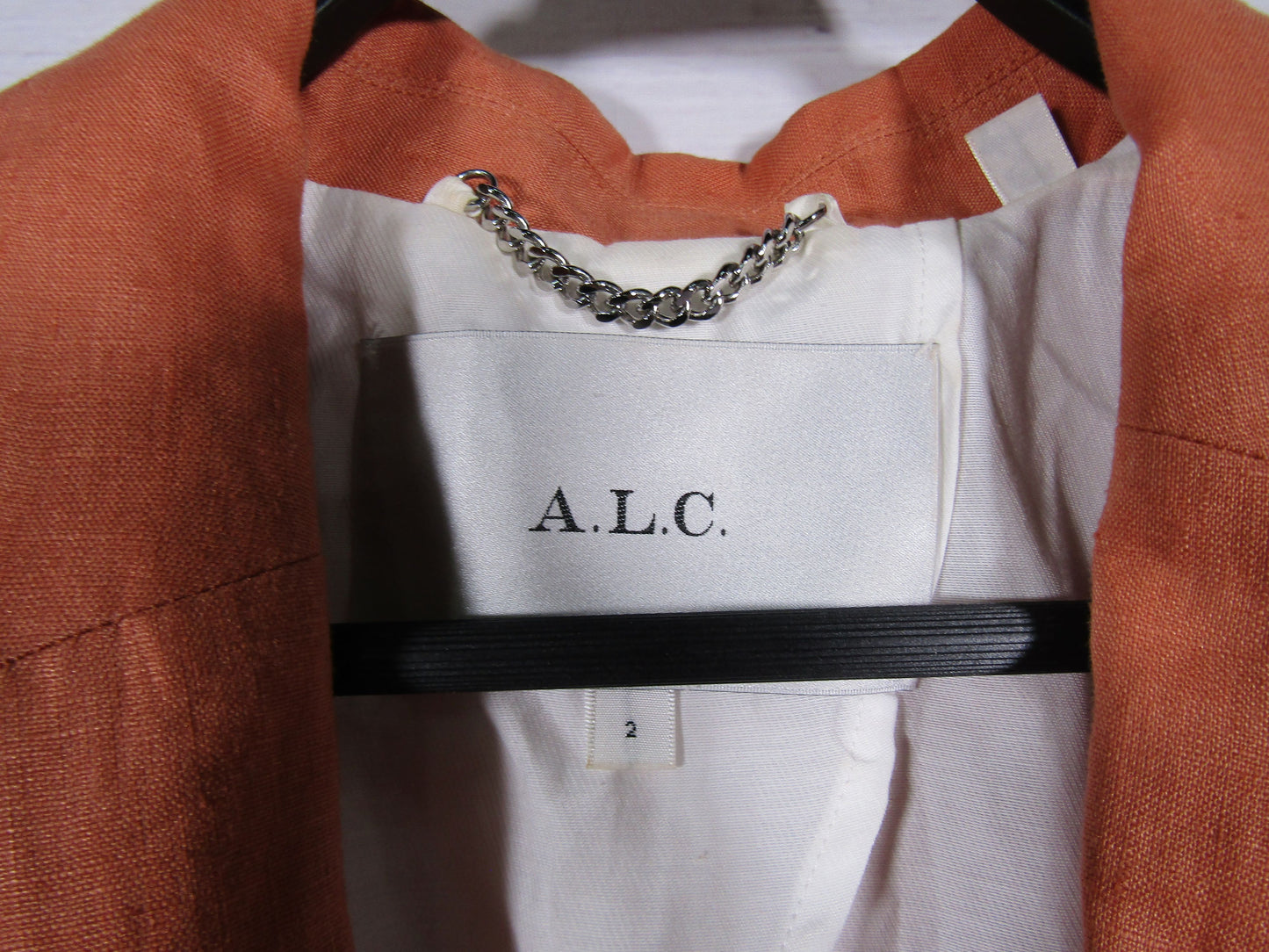 A.L.C. Arden Women's Orange Linen Blend Blazer Jacket Size 2
