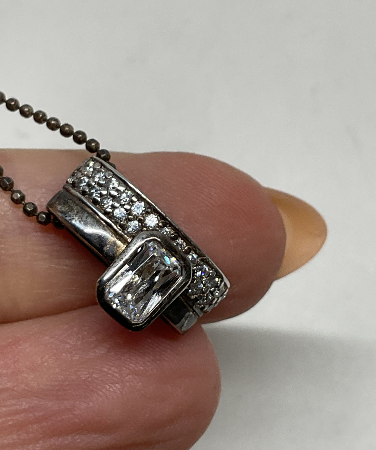 FOLLI FOLLIE Sterling Silver Vintage Pendant Chain Necklace