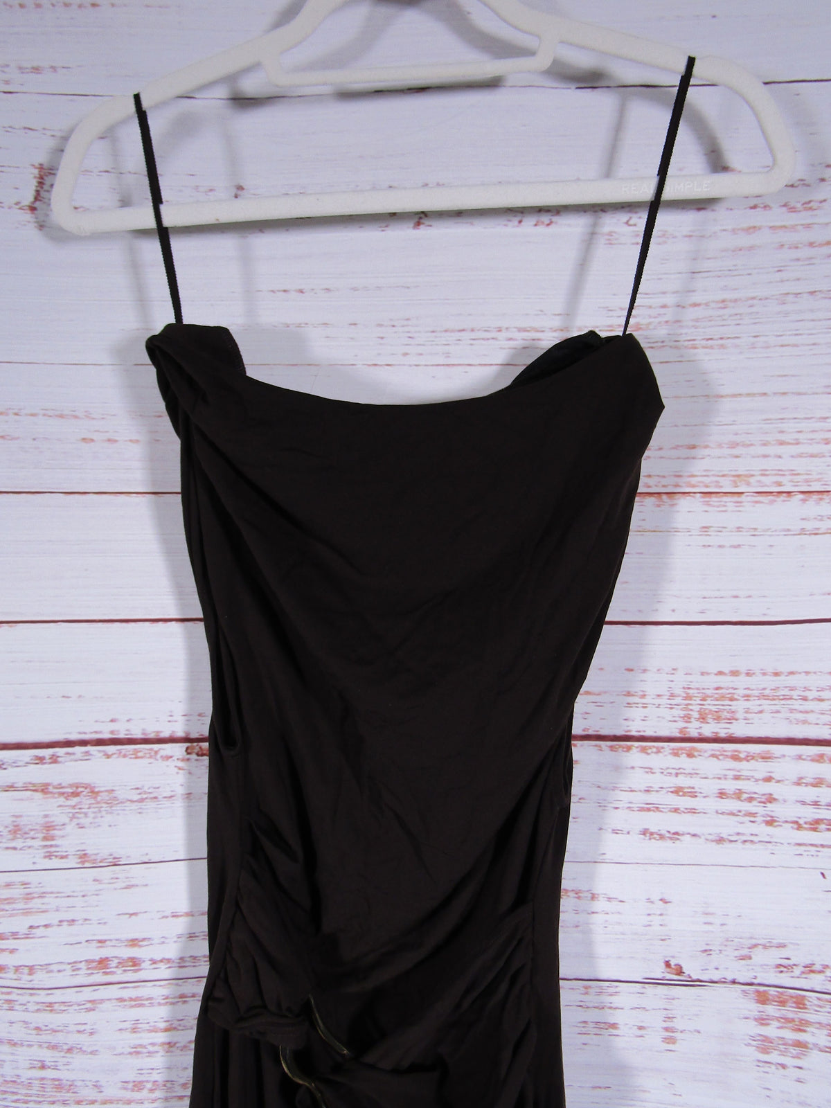 & Other Stories Women's Dark Brown Drape Clasp Dress Size XS