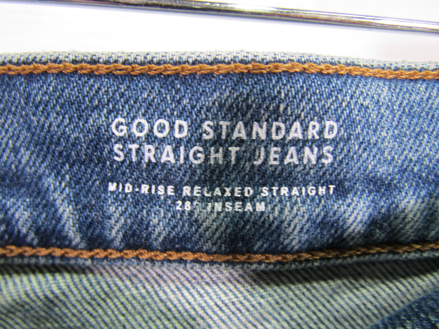 Good American Good Standard Women's Indigo Blue Mid-Rise Straight Jeans Size 32