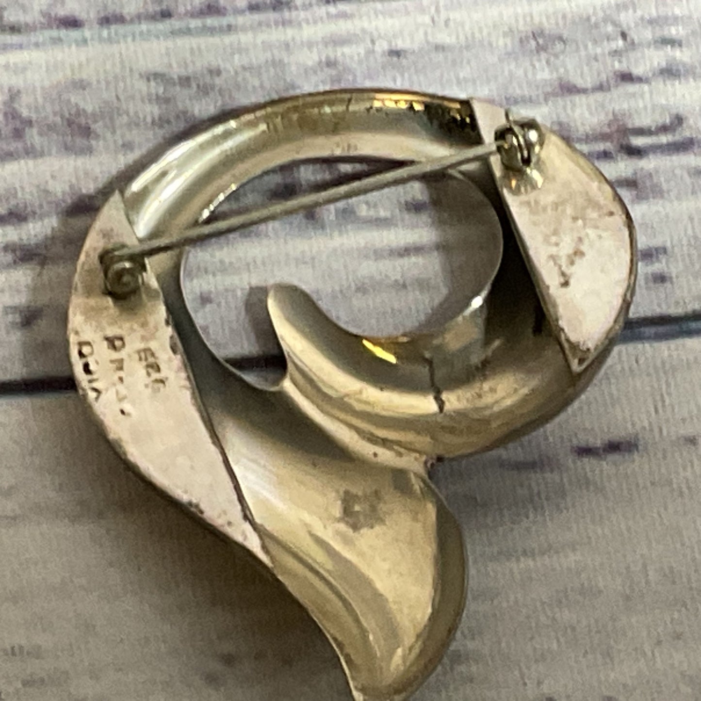 VTG. TAXCO Mexico Sterling Silver 2" Brooch- 10.09g