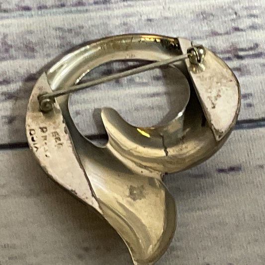 VTG. TAXCO Mexico Sterling Silver 2" Brooch- 10.09g