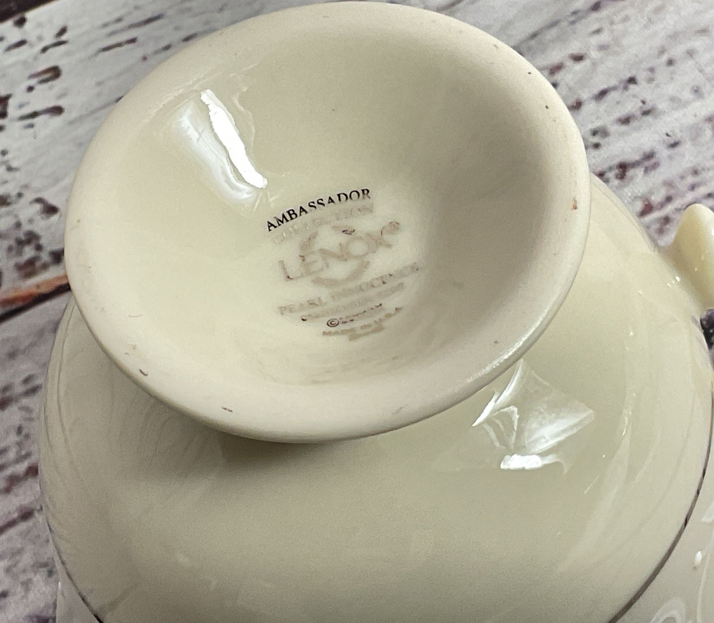 Lenox Pearl Innocence 3" Footed Lot of 8 Tea Cup Cream