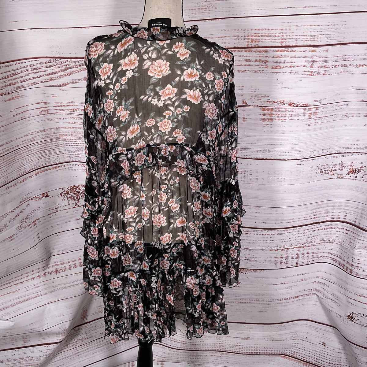 THE KOOPLES Women's Sheer Floral Flowy Dress- SZ 1/ S/M US