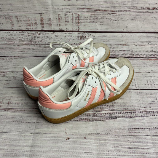 Adidas Samba White & Pink Children's Sneaker Size 1.5
