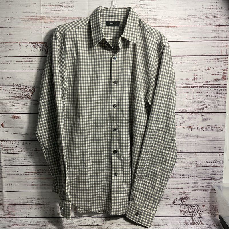NWT Theory Rammy Moon/Night Owl Plaid Flannel Button Up Shirt - Size S