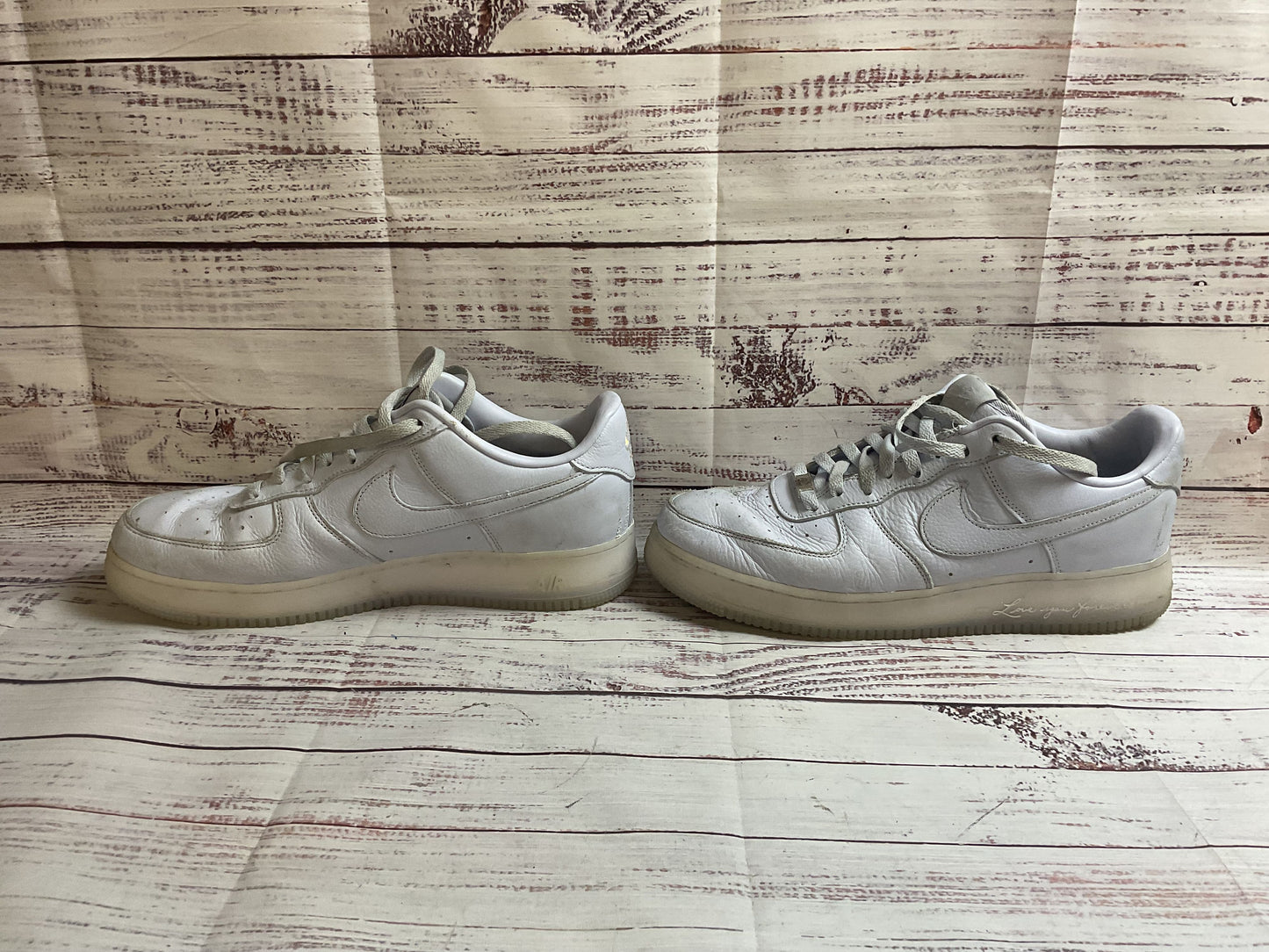Nike Air Force 1 Love You Forever Pale Blue Sneaker Shoe Men 12