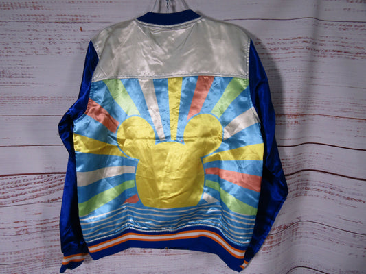 Disney Sunset Multi-Color Satin Bomber Jacket Size M