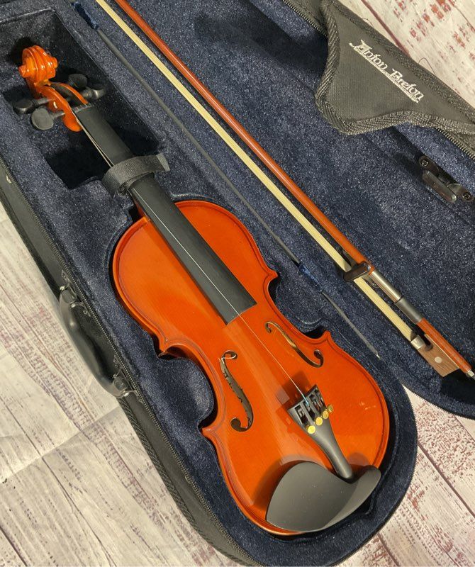 Anton Breton Ab 05 1/2 Student Violin With Case- Missing Strings
