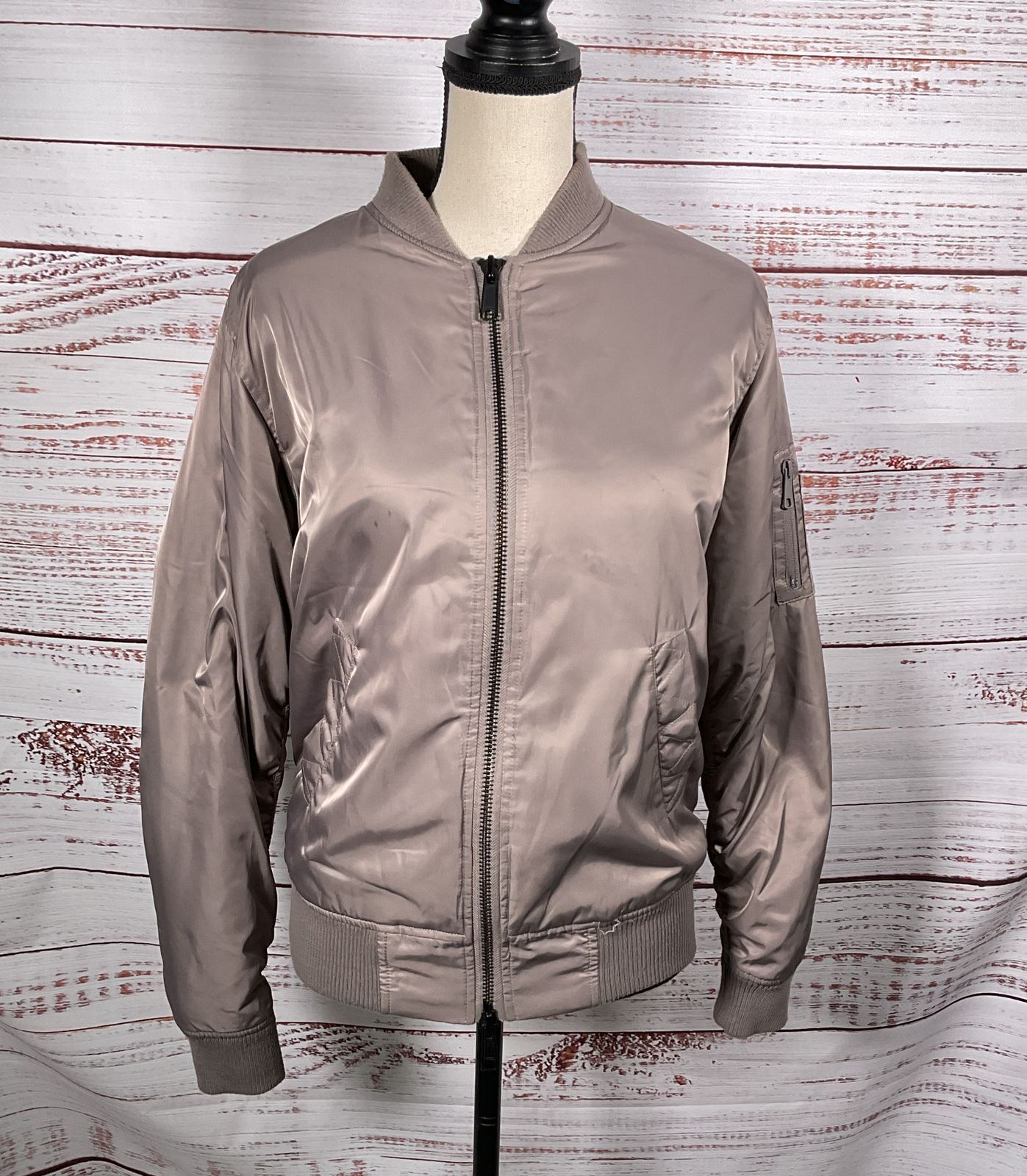 Kith Astor Iridescent Bomber Jacket Taupe S