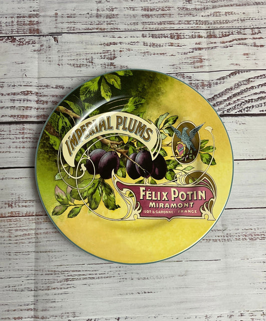 Sakura Oneida Vintage Label Imperial Plums 8" Plate