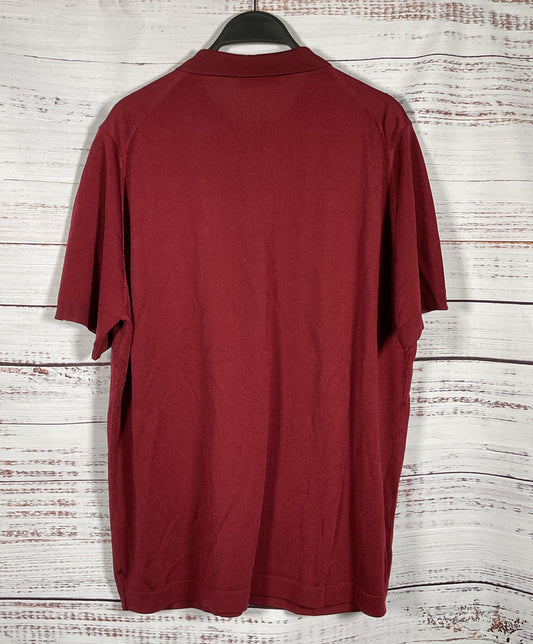 Maison Montagut Light Thread Button Down Shirt Burgundy S