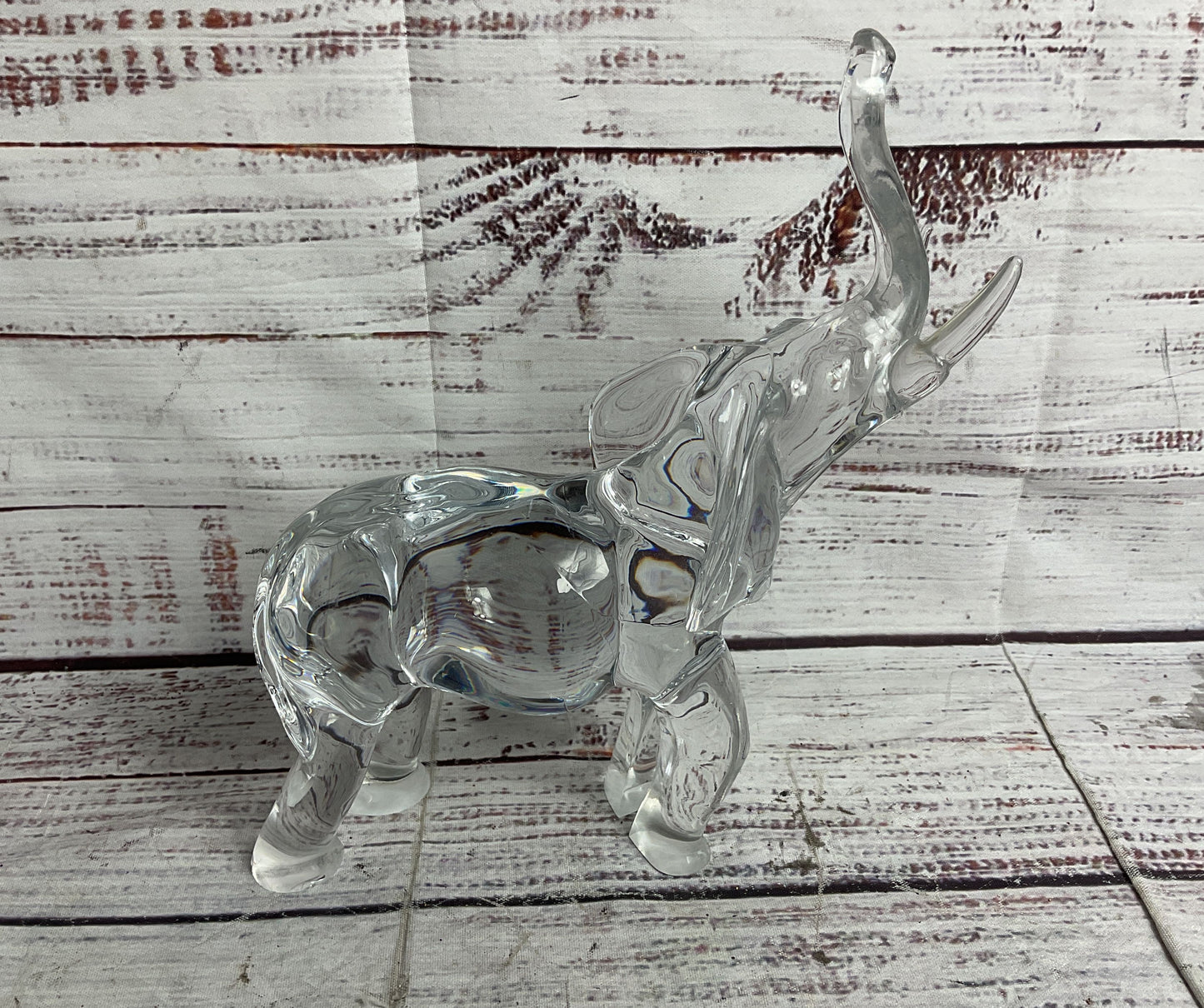 Modern Glass 7.5" Roaring Elephant Clear