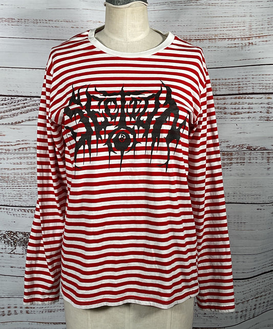 Section 8 Striped Long Sleeved Shirt Red White Large