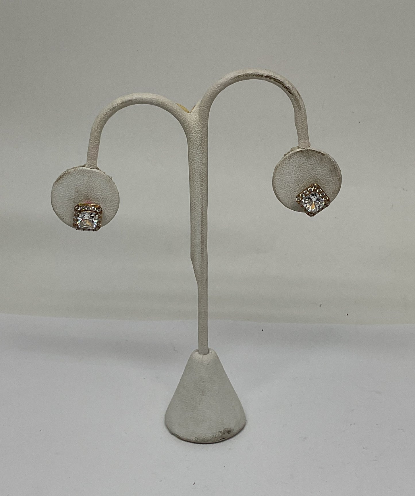 Lot 3 Sterling Silver Gold Tone Earrings with Rhinestones