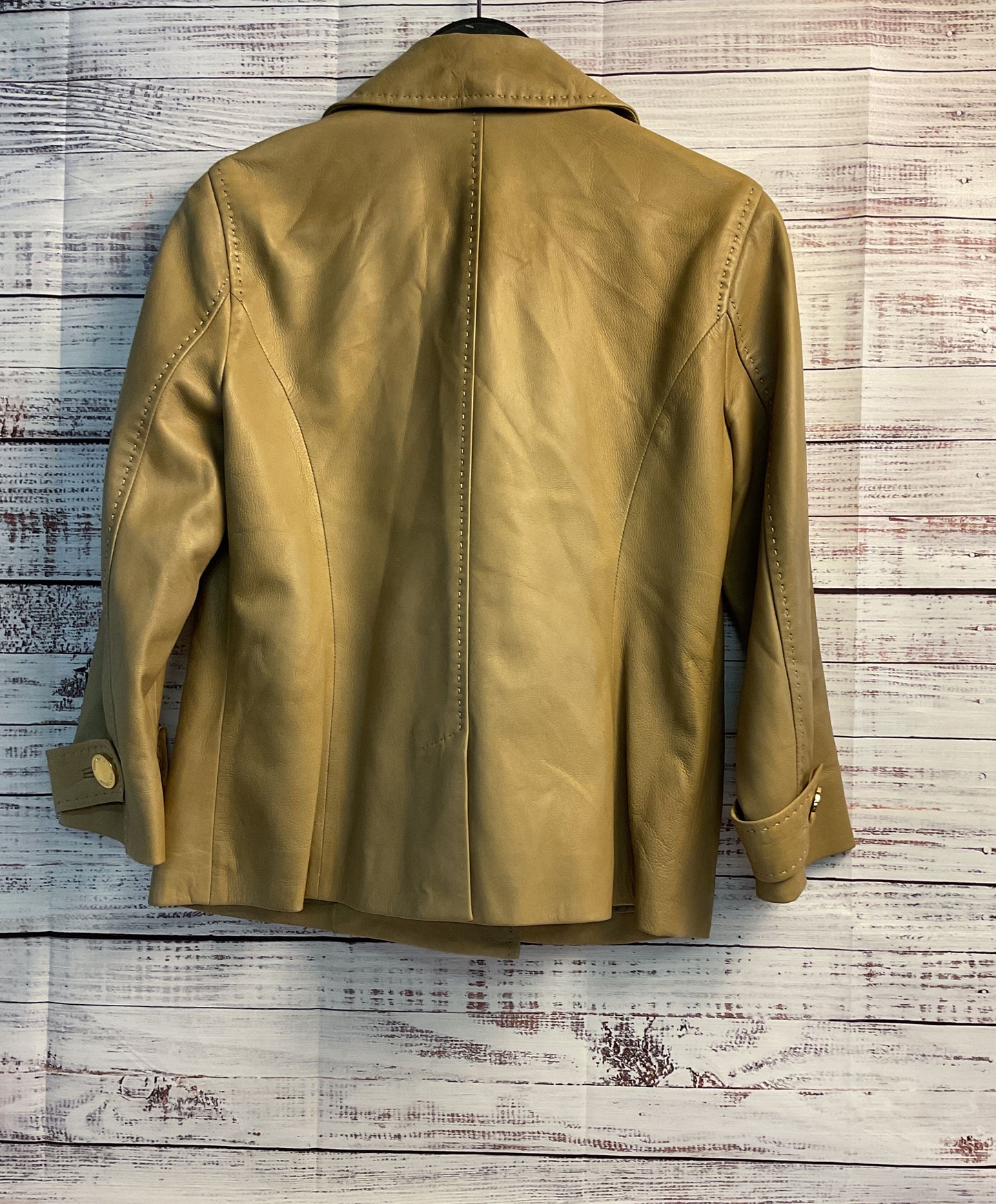 Women's Tory Burch Brown Leather Jacket Size 4