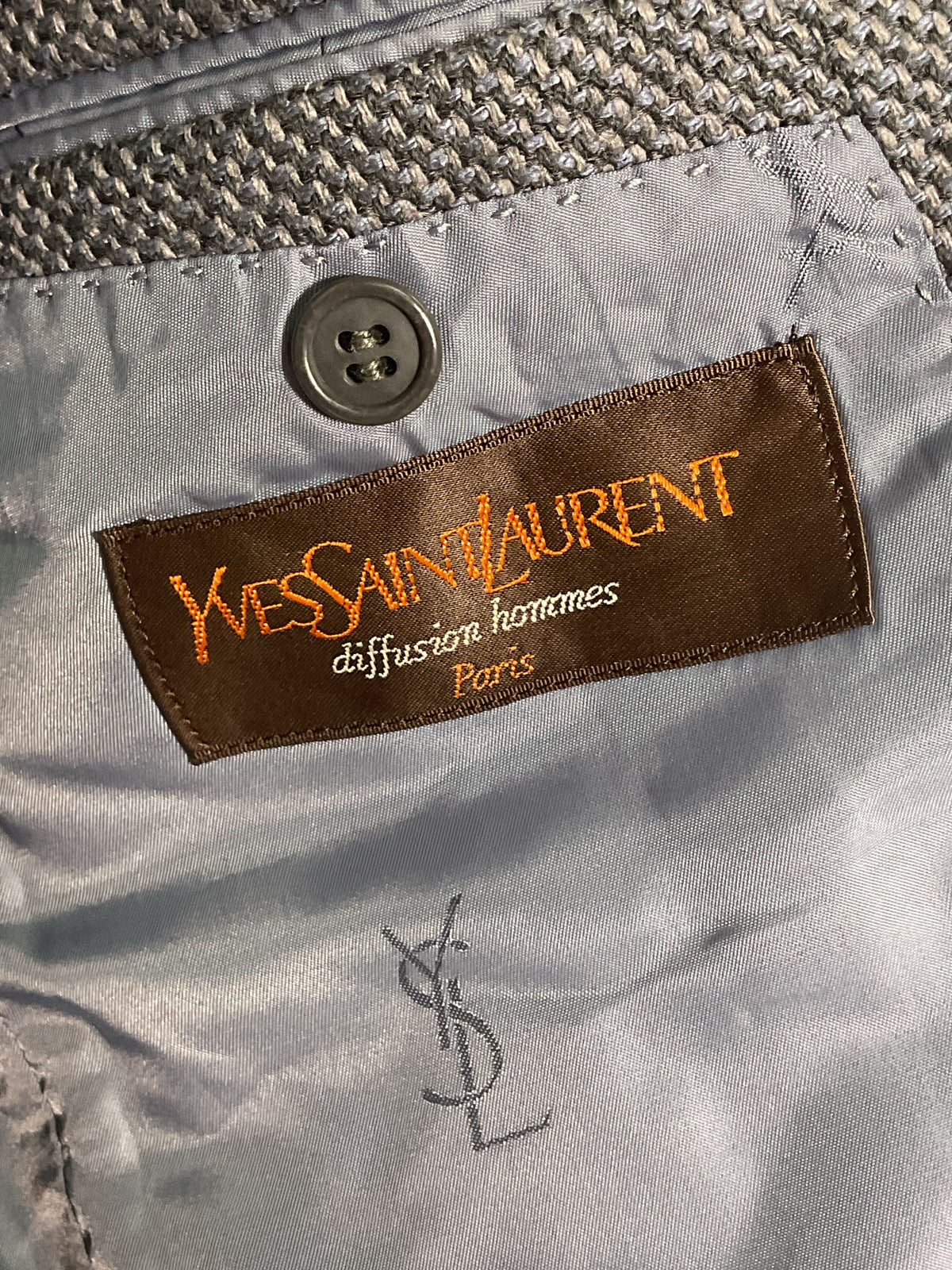 Yves Saint Laurent Gray Two Button Blazer - Size XS-S