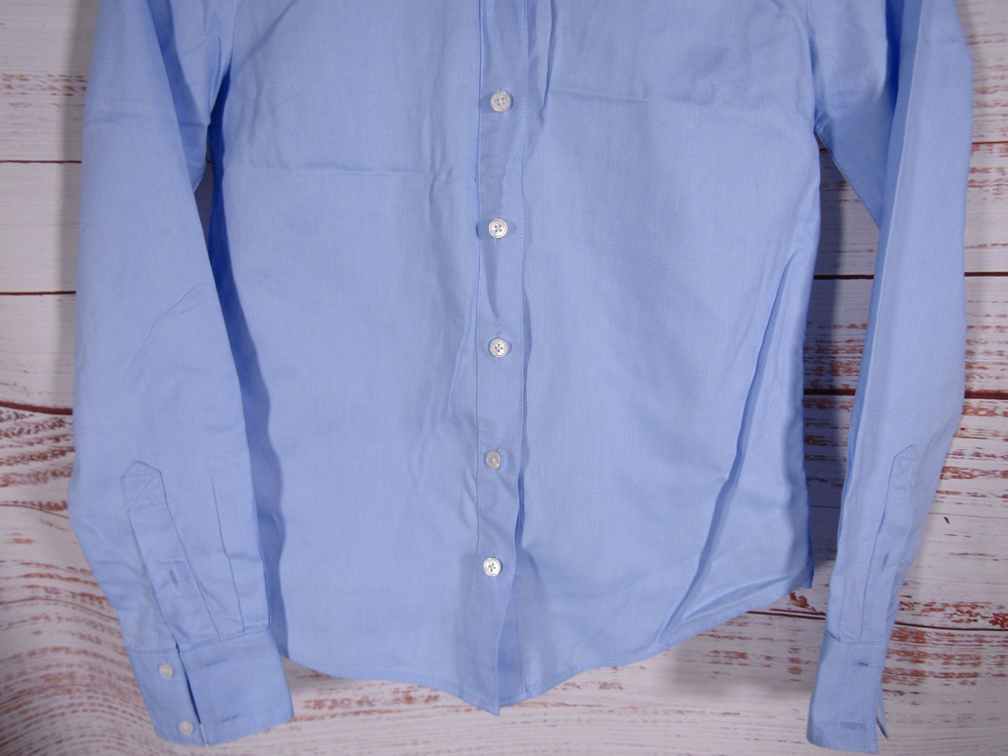 Boden Sienna Women's Light Blue Long Sleeve Embellished Collar Shirt Size 0