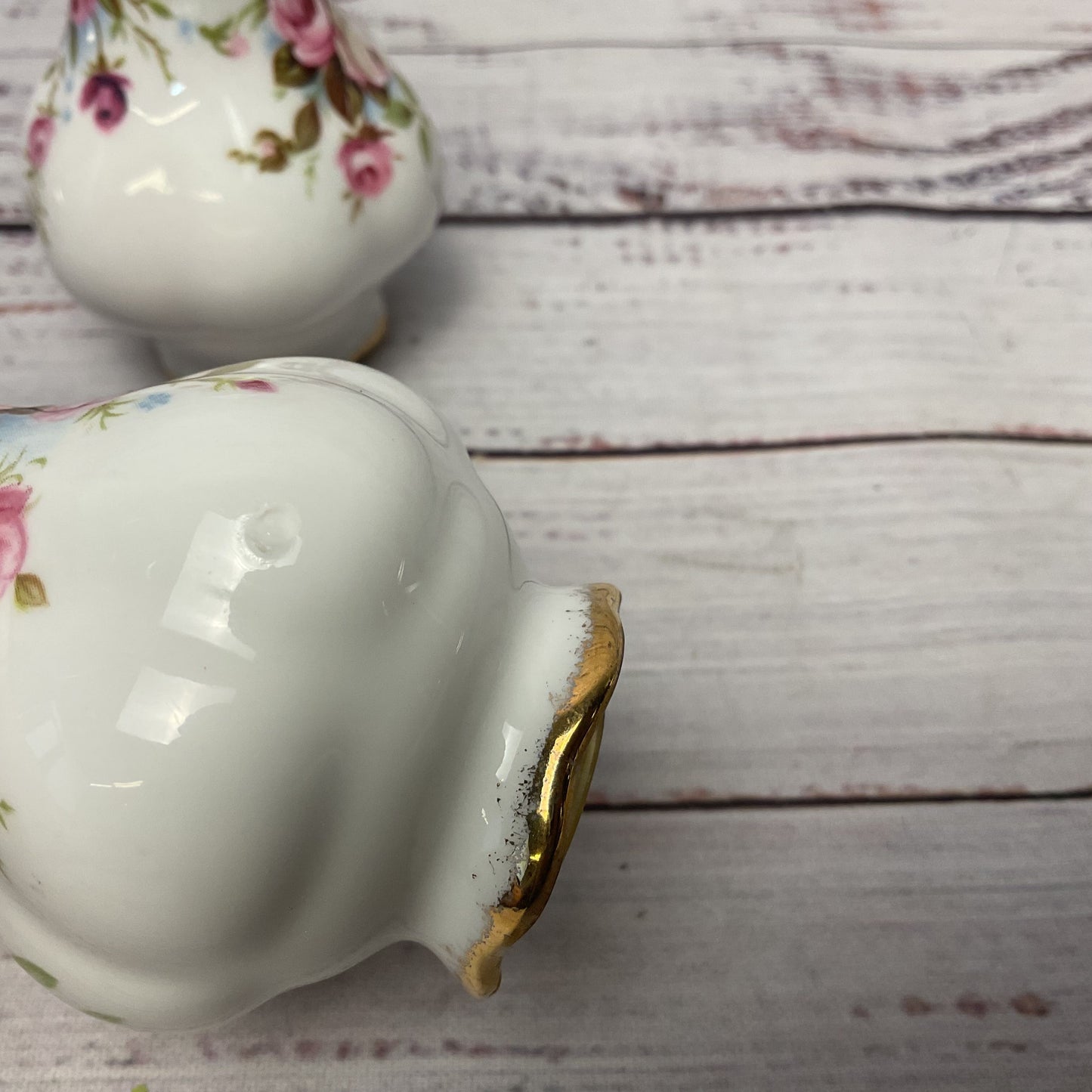 Royal Albert Cottage Garden Pattern Ceramic Salt & Pepper Shakers