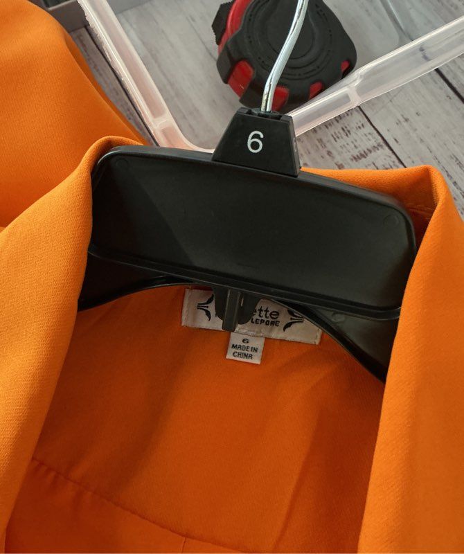 NWT Nanette Lepore Orange Blazer Size 6 Retail $128