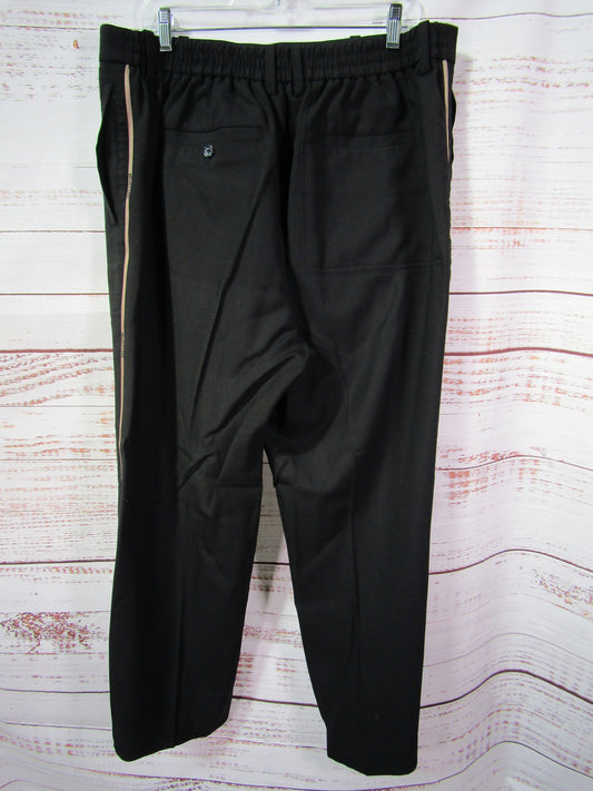 Helmut Lang Women's Black Wool Blend Trousers Size XL