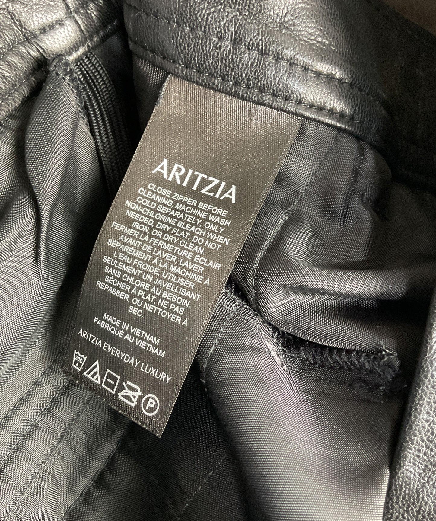 Wilfred Faux Leather Cargo Pants Black 2