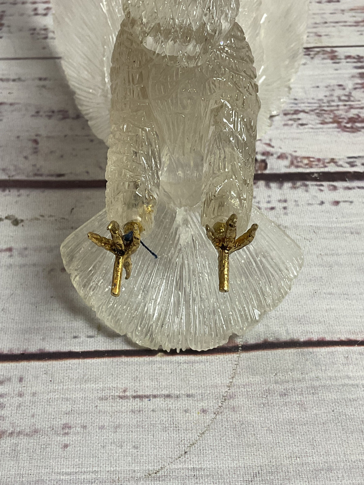 Small Glass Eagle Statue Decor