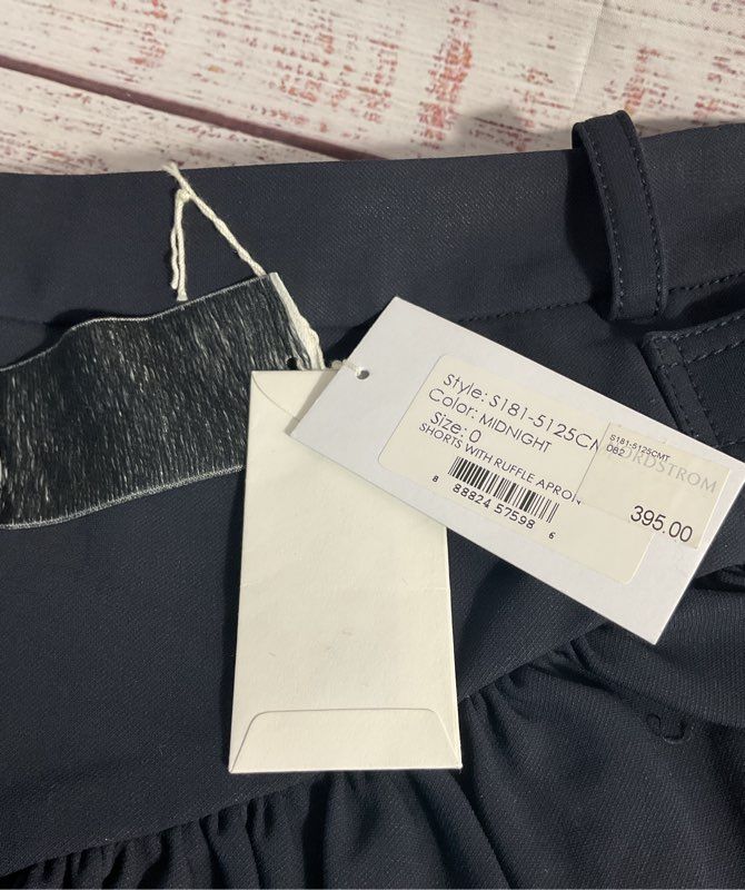 NWT 3.1 Phillip Lim Shorts with Ruffle Apron Midnight Blue Women's Size 0