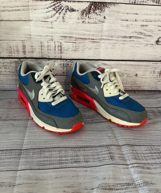 Unisex Kids Nike Air Max 90 Blue & Gray Sneaker Youth Size 5Y