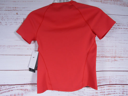 Nike Universal Women's Light Crimson Dri-Fit Short Sleeve Top Size S IO1271-696