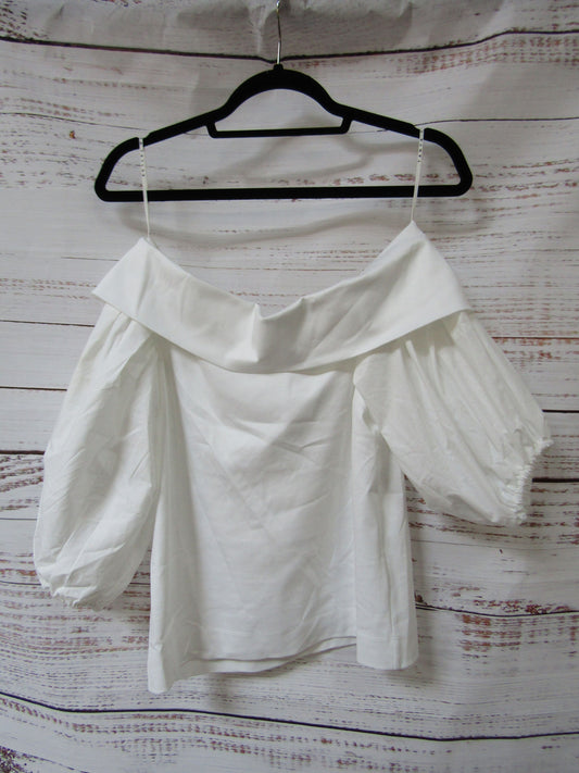 Tanya Taylor Georgia Women's Off Shoulder White Blouse Size XS