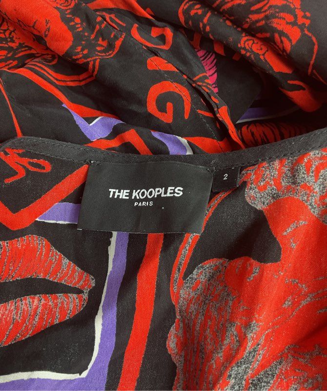 The Kooples The Art of Kissing Wrap Around Top Multicolor 2