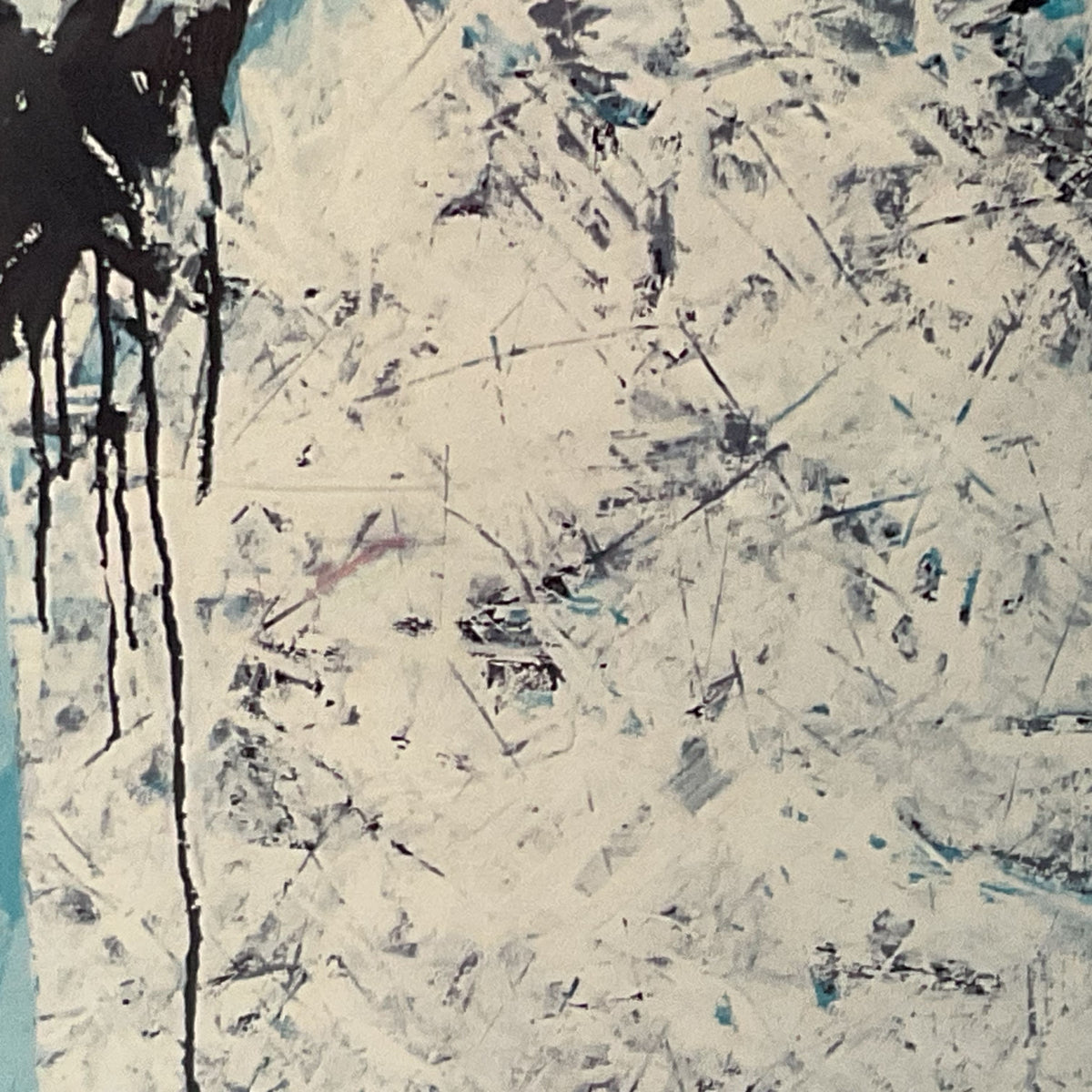 VTG. ZIGI BEN-HAIM "White and Green" 1995 Abstract Exhibition Poster